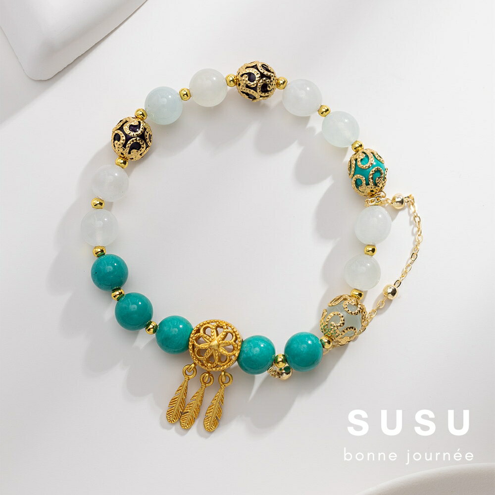 SU SU︱翠竹水晶手鍊❤️綠松石 海藍寶 紫水晶 事業運 招財 轉運 能量 防小人 送禮 推薦 4