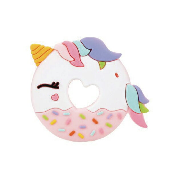 加拿大 Loulou lollipop 甜甜圈獨角獸固齒器-粉色甜心
