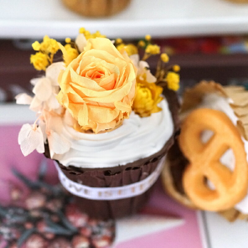 仿真紙杯小蛋糕玫瑰干花甜品玩具擺設拍照食物道具假餅干蛋糕模型