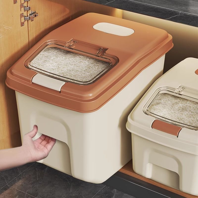 米桶家用廚房50斤米缸防蟲防潮密封五谷雜糧收納盒米箱面粉桶