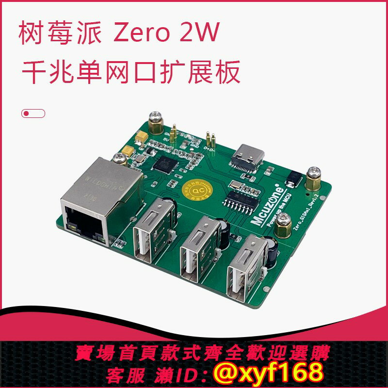{保固一年 可打統編}樹莓派Zero 2W 千兆網路擴展板 高速以太網300M以上 USB Type-C