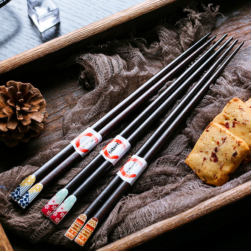 家用筷子耐高溫不發霉實用木筷子酒店飯店用筷子1雙家庭防滑筷子