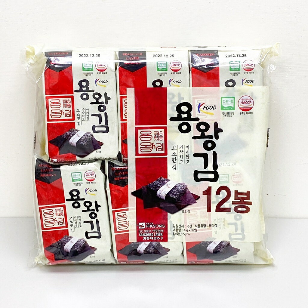 【首爾先生mrseoul】韓國 金版龍王 海苔 4gX12入/袋 海苔包飯