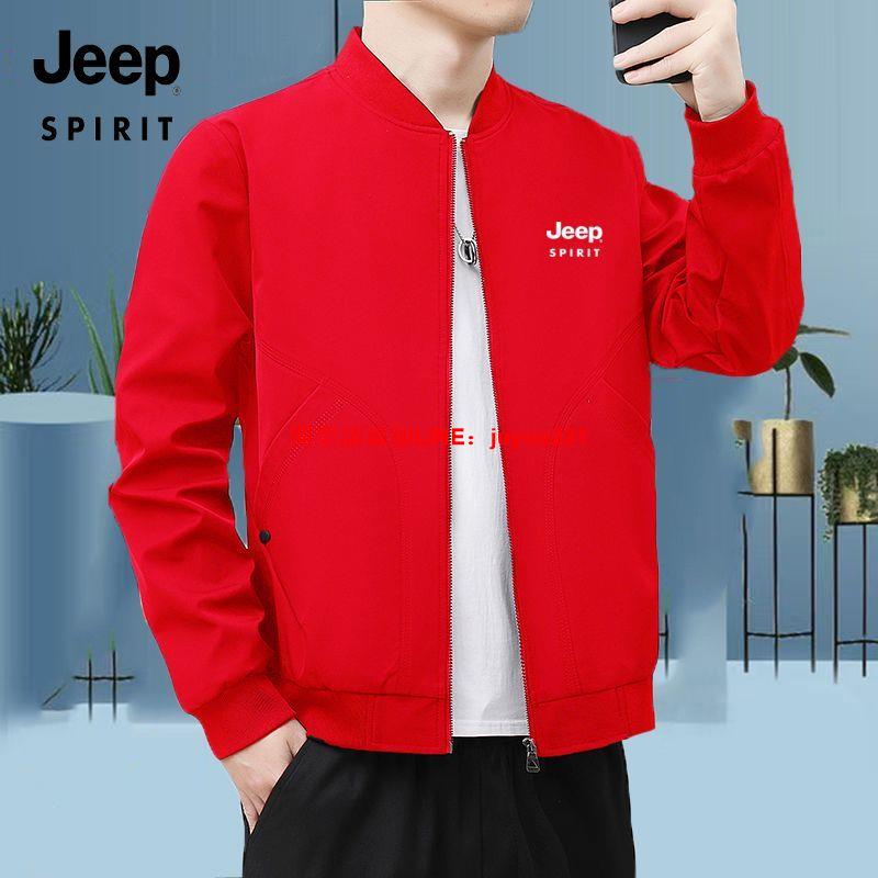 JEEP吉普2025新款春秋季外套男中青年休閑運動棒球服夾克男裝上衣