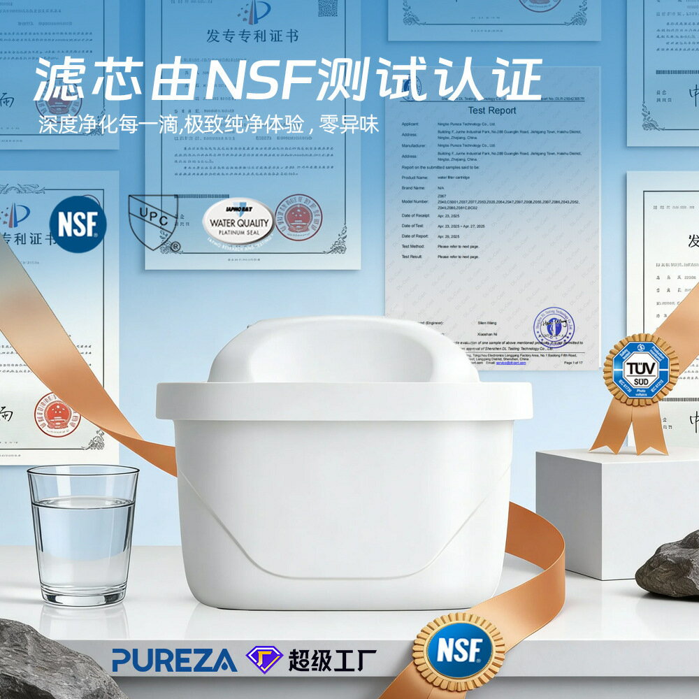 碧純家用凈水濾芯適用於ZeroWater水壺Mavea水壺濾芯Aquagear