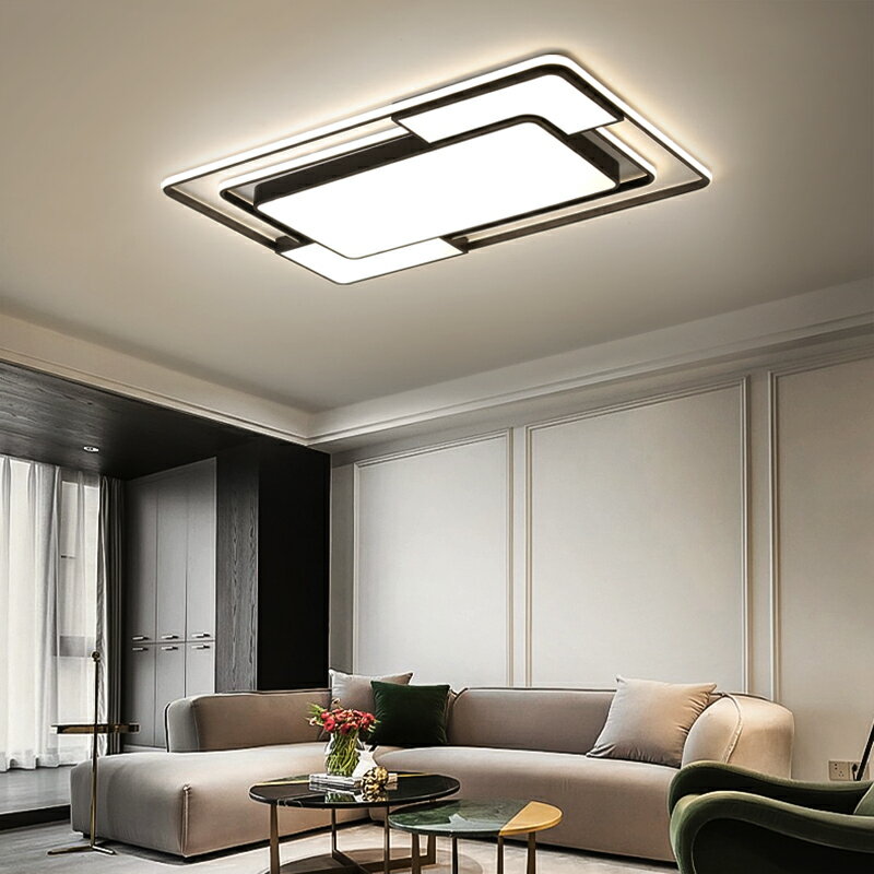 希維爾客廳吸頂燈北歐臥室燈具簡約現代大氣新款方形LED房間家用