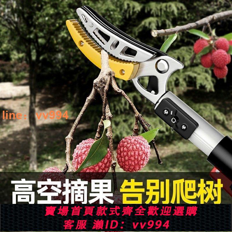 {最低價 公司貨}摘果神器修枝剪伸縮高空摘水果剪刀加長採摘器荔枝枇杷龍眼高枝剪