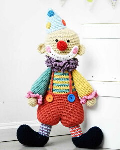 非成品diy毛線鉤針編織小丑娃娃玩偶材料包含紙質圖解打發時間 居家小物
