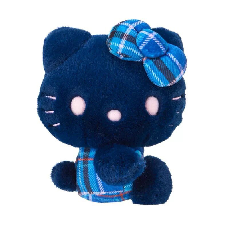 【震撼精品百貨】Hello Kitty 凱蒂貓~日本SANRIO 三麗鷗KITTY50週年變裝系列絨毛玩偶娃娃-藍花格*96321