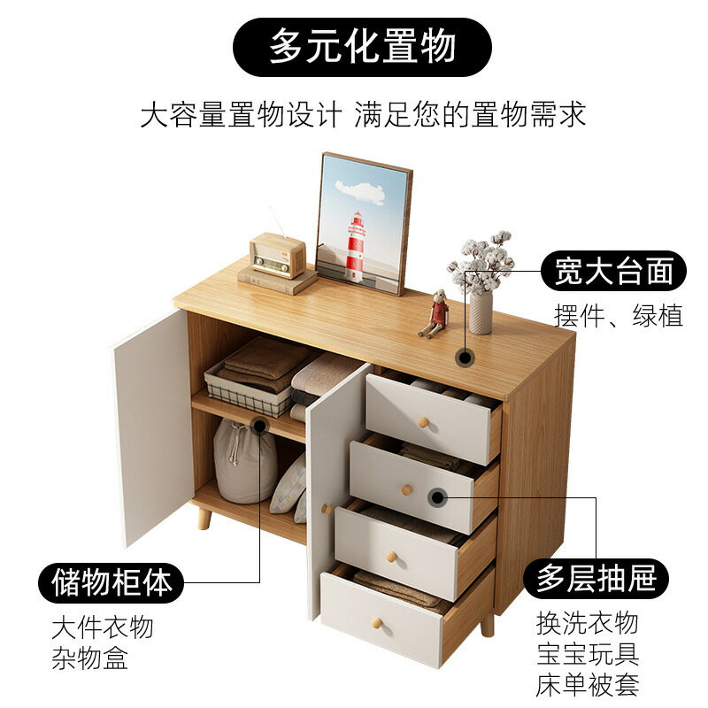 快速出貨 公司貨 抽屜櫃簡約現代家用多功能大容量收納儲物玄關櫃臥室多層床尾鬥櫃