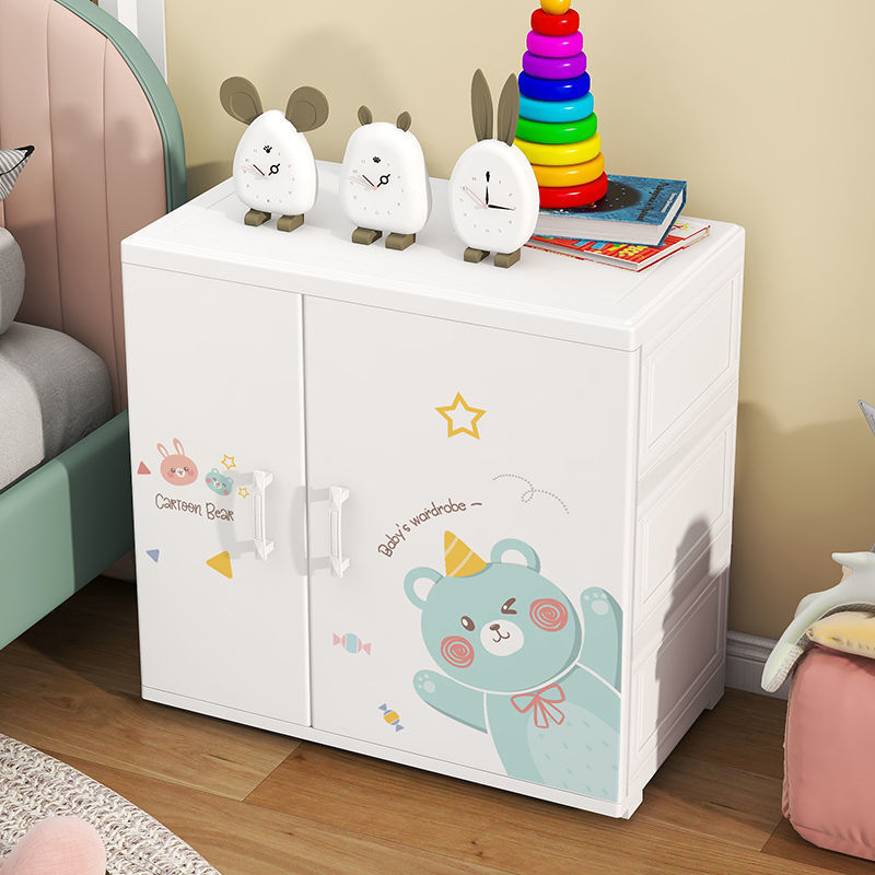 嬰兒衣櫃加厚特大號67cm簡易兒童家用臥室組裝收納櫃子寶寶小衣櫥