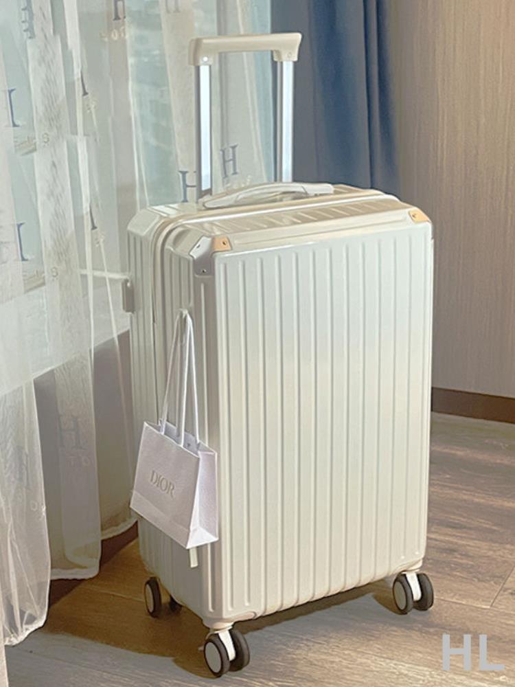小V 多功能行李箱女學生2023新款大容量靜音24寸男密碼拉桿旅行皮箱子