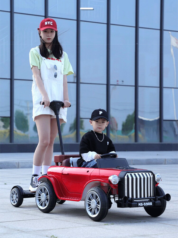 兒童電動車四輪遙控汽車可坐大人男女寶寶玩具雙人座親子遛娃童車