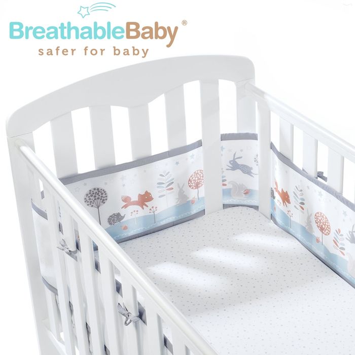 英國 BreathableBaby 透氣嬰兒床圍 全包型(18432魔法森林款)★衛立兒生活館★