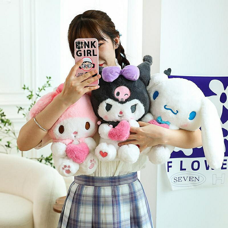 三麗鷗公仔玩偶愛心庫洛米美樂蒂仔玉桂狗系列卡通生日禮物送女生 玩偶/生日/情人/聖誕禮物/毛絨娃娃/抱枕娃娃