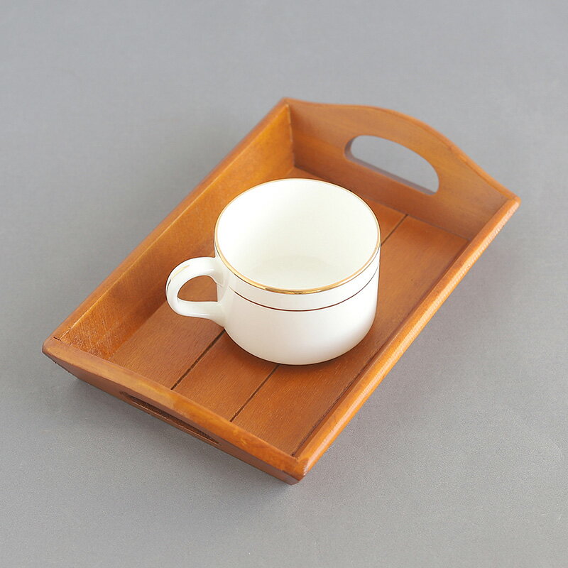 中式日式復古簡約木質托盤 小號長方形零食盤子實木茶盤功夫茶具