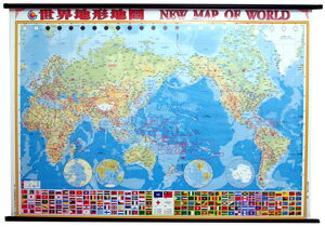 金時代 世界地形圖 /份 108x78 cm 全開防水塑掛 9789866970191【APP滿額下單10%點數(單一帳號最高1000點)】9/30止
