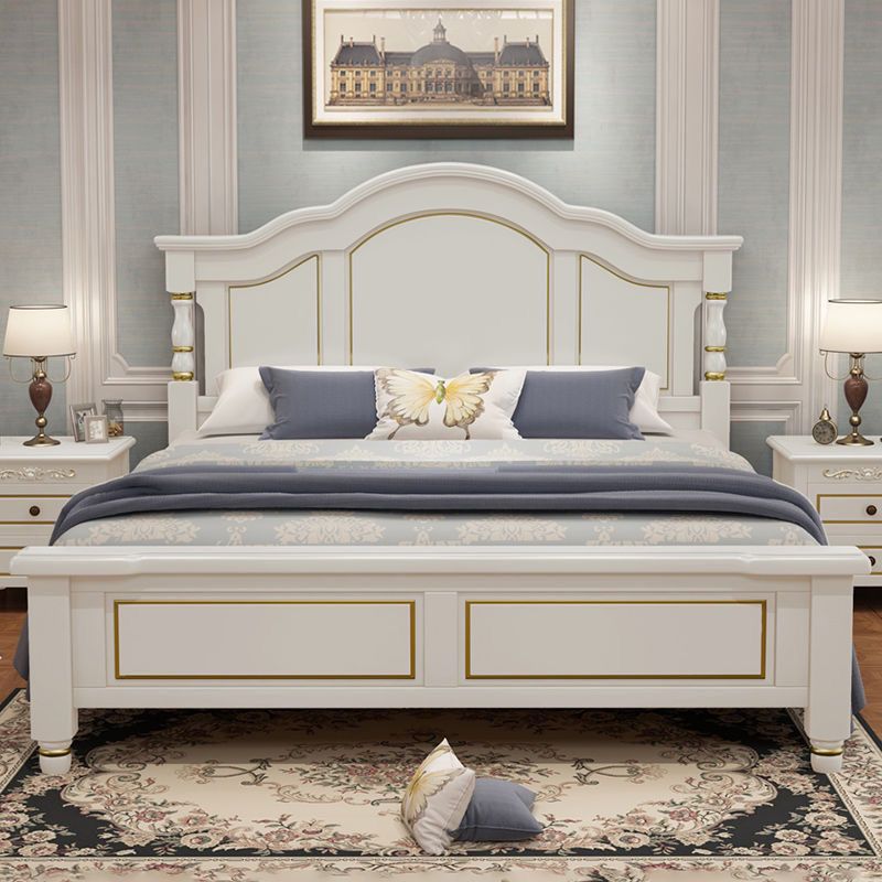 APP下單享點數9% 簡約新款美式輕奢實木床1.8m雙人主臥婚床1.5米白色單人箱儲物床