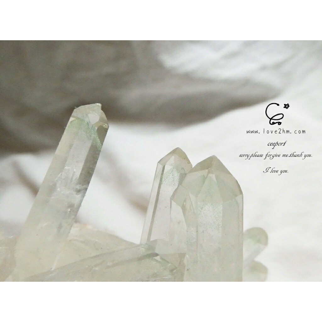 綠幽靈晶簇 21962/綠幽靈水晶/水晶飾品/ [晶晶工坊-love2hm]
