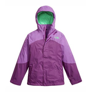 美國百分百【The North Face】防風 連帽 外套 TNF 保暖 夾克 兩件式 北臉 拼色 紫色 女 I803