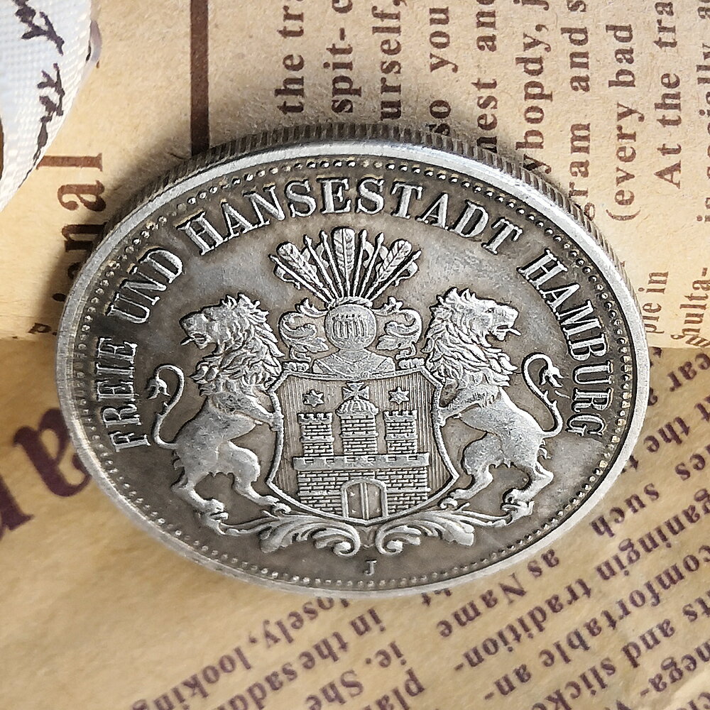 德國1896漢堡雙獅鷹頭硬幣外國紀念章歐洲銀幣仿古銀元收藏禮品| 協貿國際日用品生活3館| 樂天市場Rakuten