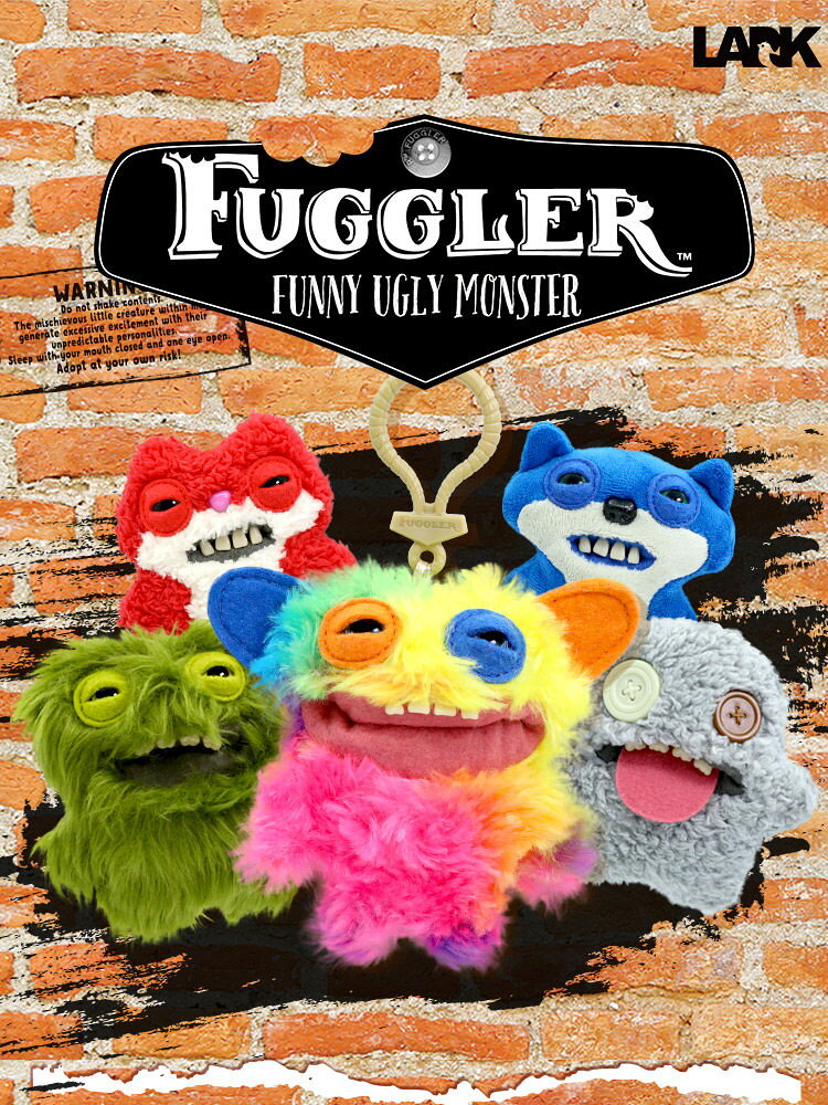 Fuggler 怪獸掛件 萌牙怪獸 公仔鑰匙扣 英國正版 毛絨吊飾 收藏玩偶