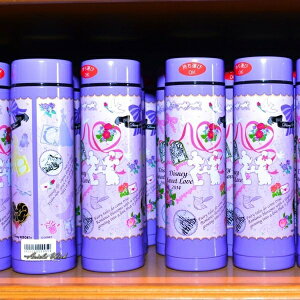 日本東京迪士尼情人節禮物浪漫紫色隨行杯不鏽鋼保溫瓶隨身攜帶水壺270 mL可放包包防漏水設計-絕版品