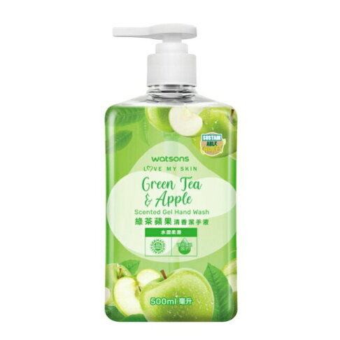 屈臣氏綠茶蘋果清香潔手液500ml 1