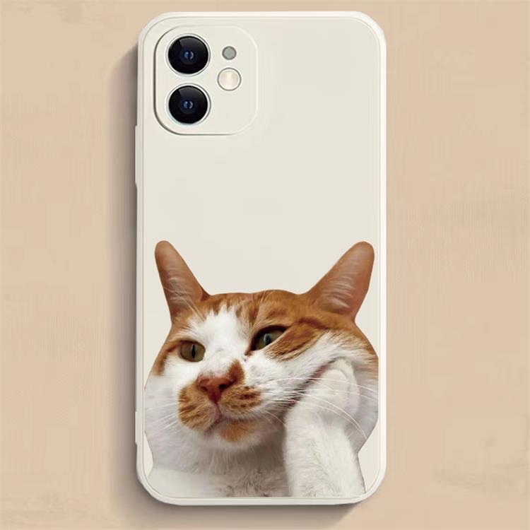 蘋果手機殼 託腮小貓IPHONE14PROMAX手機殼 蘋果11/12全包XR軟殼8PLUS可愛13潮