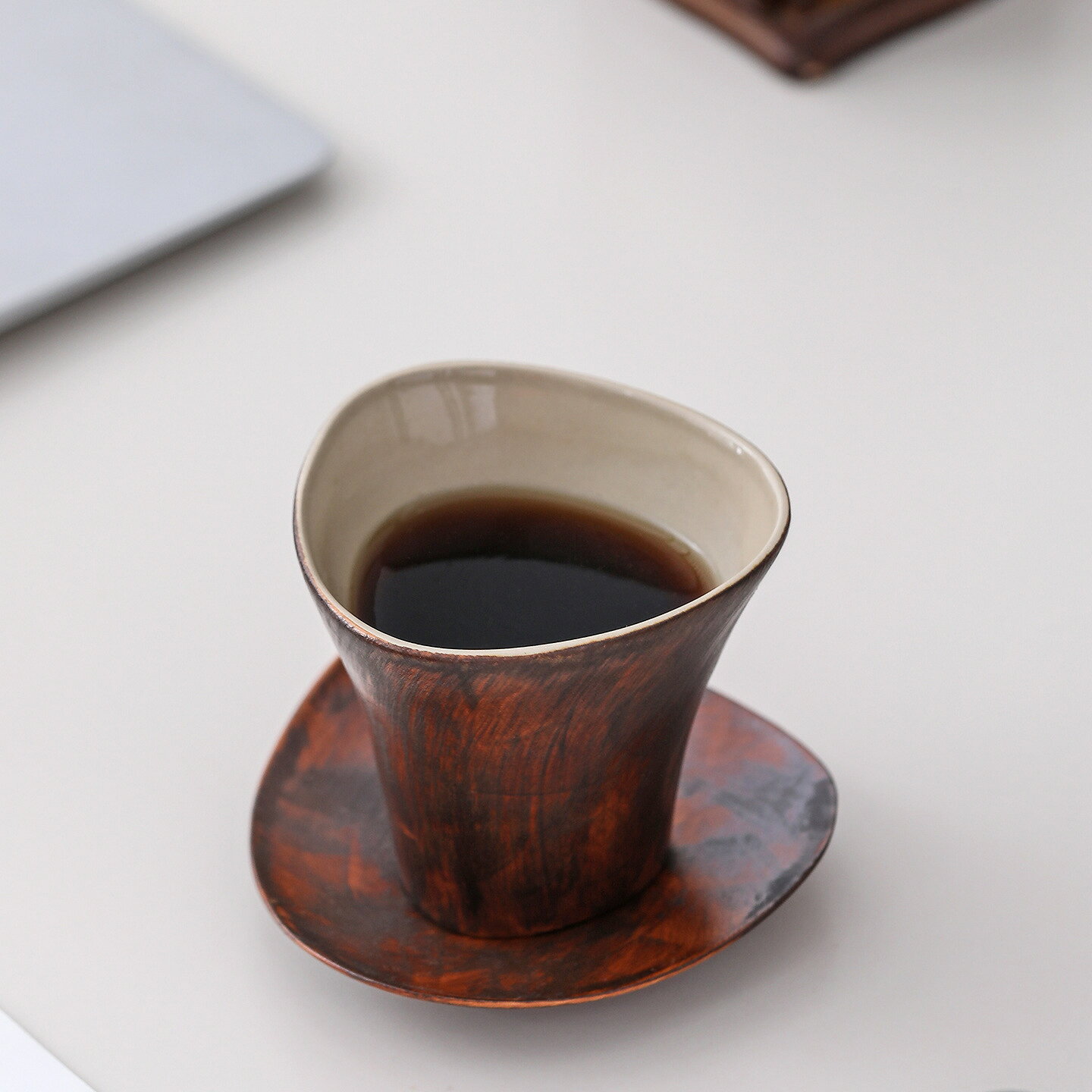 復古日式陶瓷咖啡杯輕奢手工馬克杯中古風家用一人Dirty水杯