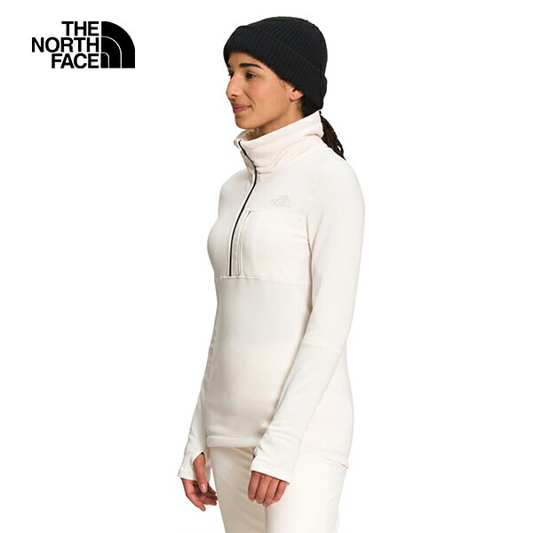 美國[The North Face]W TAGEN 1/4 ZIP FLEECE / 女款刷毛保暖半門襟(白) / 長袖上衣 / 運動衣《長毛象休閒旅遊名店》 2