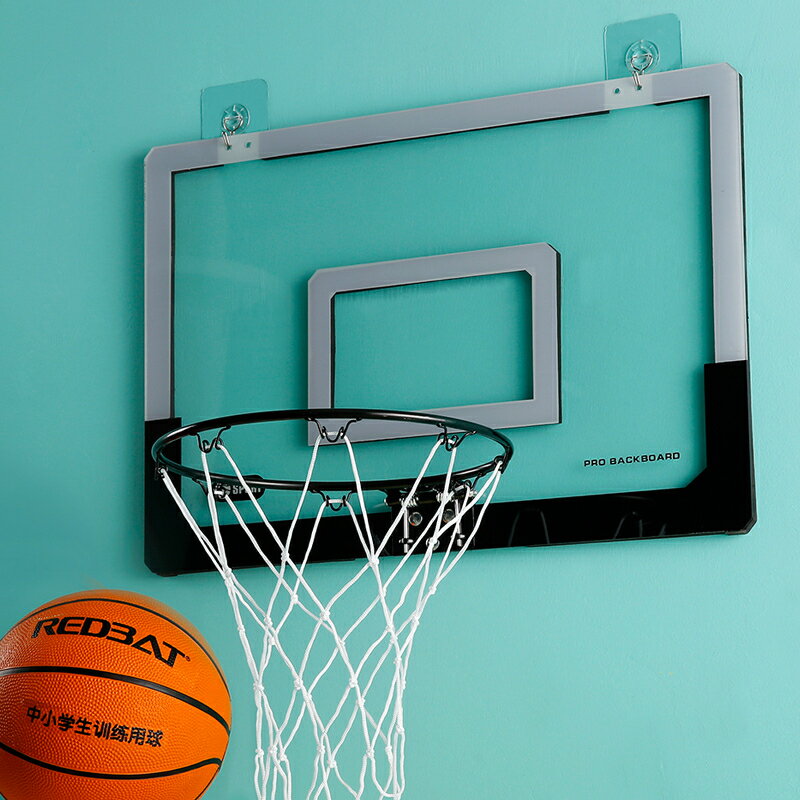 可扣籃實心框兒童小籃球板宿舍室內籃球框貼牆男孩戶外運動玩具 快速出貨