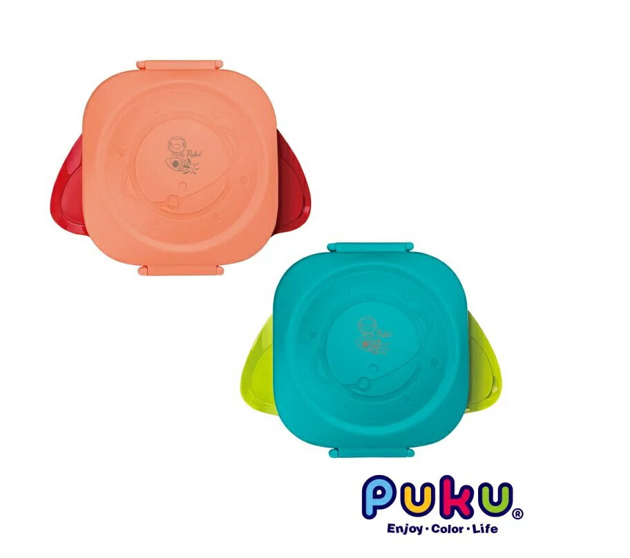 【PUKU】藍色企鵝 不鏽鋼分隔雙層注水保溫餐盒(粉色/藍綠)