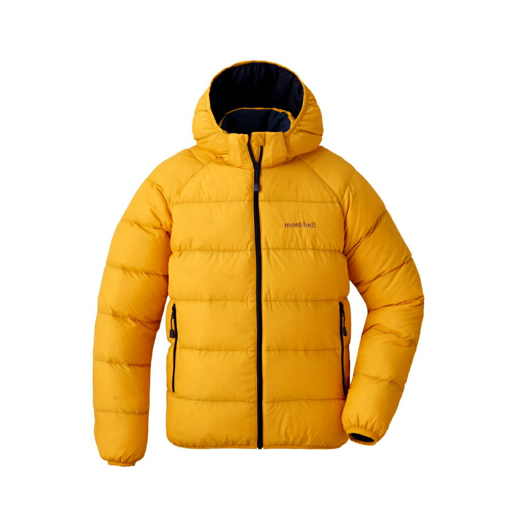 【Mont-Bell 日本 NEIGE DOWN PK童650羽絨外套《黃》】1101647/連帽外套/雪衣/質輕保暖透氣 1