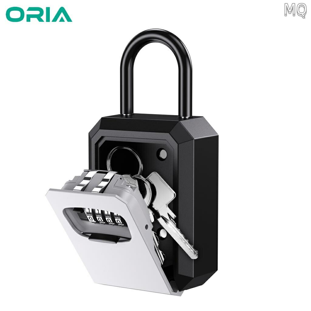 全新 Oria 4 位密碼鎖盒懸掛式和壁掛式鑰匙收納盒,帶可拆卸卸扣,適用於家庭倉庫車庫