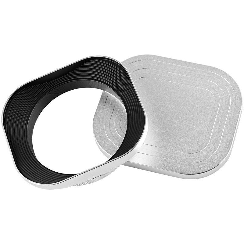 適用佳能索尼富士尼康52mm55mm58mm62mm鏡頭罩鋁合金方形裝飾罩