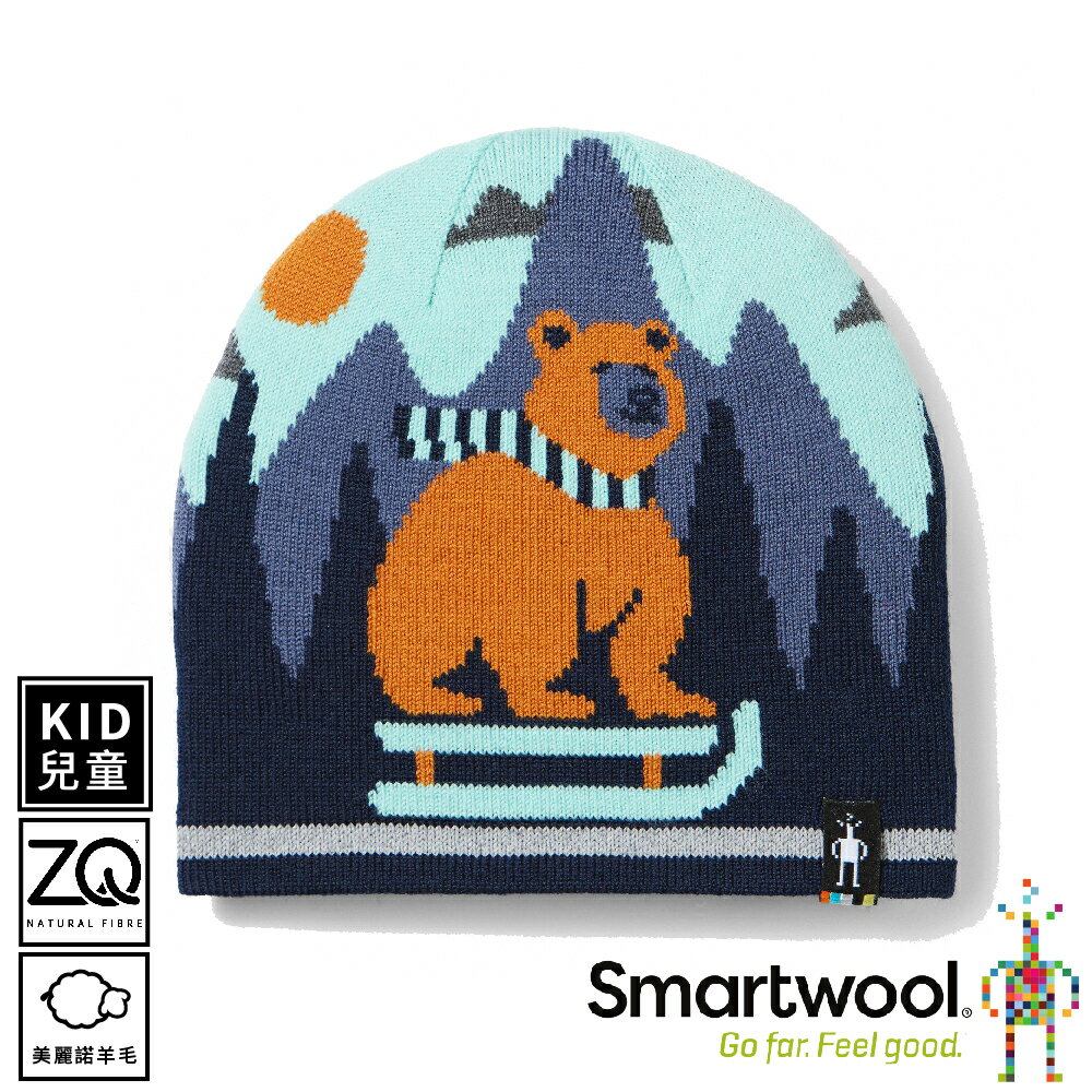 【SmartWool 美國 孩童 雙面兩用毛帽《太平洋藍》】SW003002/童帽/保暖帽/雪帽/休閒帽/防寒/登山
