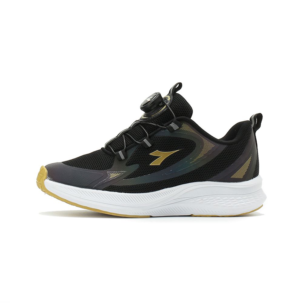 DIADORA LUMIN RUN 煥彩 旋扣輕量跑鞋 黑金 DA1611009 大童鞋