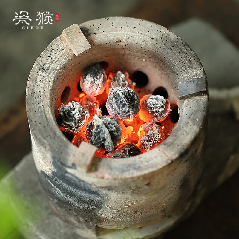 圍爐煮茶用龍眼木碳核桃橄欖碳無煙燒茶碳工夫茶燃燒炭