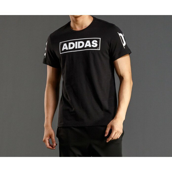 Adidas 愛迪達 短袖 T恤 短T 大LOGO 純棉100% 休閒 CV4536【大自在運動休閒精品店】