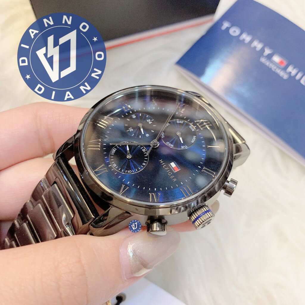 帝安諾-實體店面 Tommy Hilfiger 經典 石英 不鏽鋼 手錶 湛藍 黑色 簡約 時尚 耐看 實拍照 3