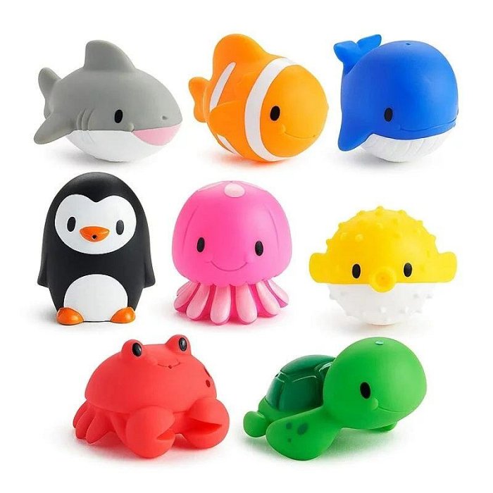 munchkin滿趣健動物海洋噴水洗澡玩具8入(MNB18004) 364元