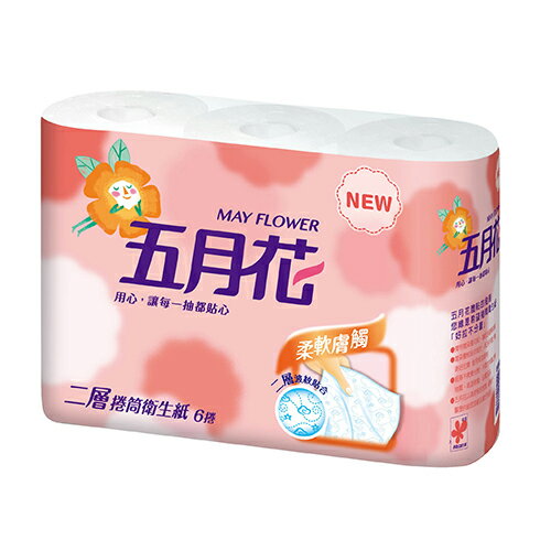 五月花二層捲筒衛生紙270張*6捲