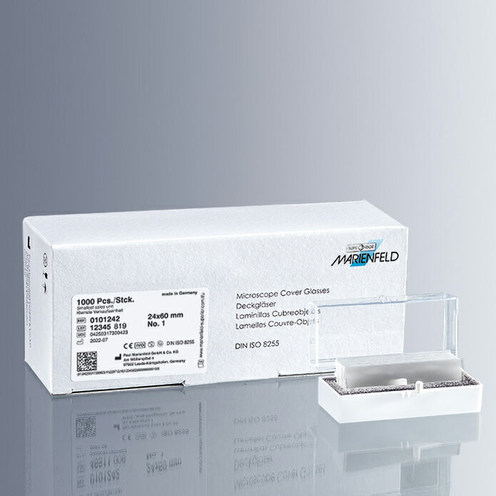 《MARIENFELD》蓋玻片 NO.1 方形 Cover Glass,Square,NO.1