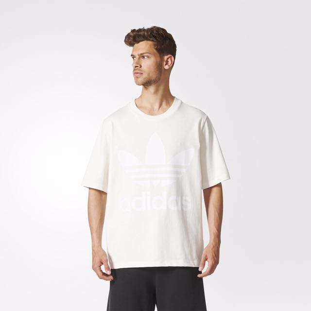 Adidas Boxy Tee 男裝 上衣 短袖 寬版 休閒 純棉 米黃 【運動世界】CE6337