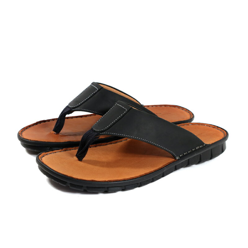 HUMAN PEACE 男鞋 夾腳拖鞋 人字拖 麂皮 黑色 8350-02 no012