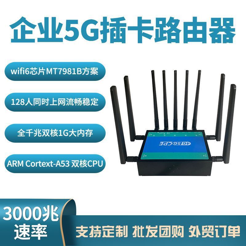 MT7981B方案工業5g插卡路由器AX3000智慧組網無線wifi6路由器廠家【Snowbelle優選】