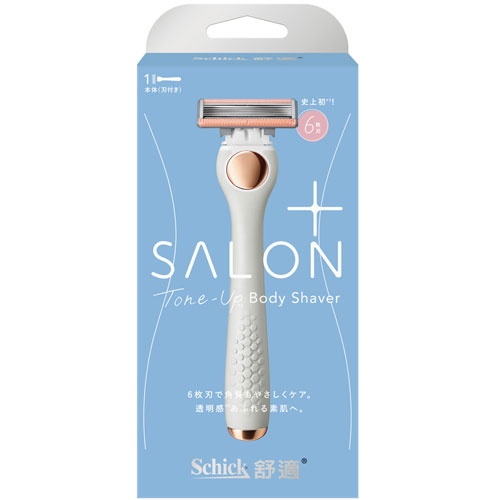 【Schick舒適牌】舒綺 極Salon Plus去角質亮膚仕女除毛刀 敏感肌用(刀把1入+刀片1入)