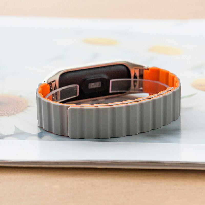 手環錶帶 小米手環 錶帶 小米手環7錶帶NFC版3456智慧運動磁吸回環硅膠腕帶替換手鏈『WW0150』