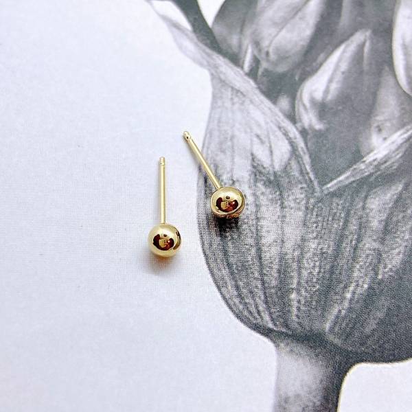 現貨專區｜簡約圓珠耳環-耀眼金(BPE2-go)｜送禮精選店家★Reyna jewelry 女王飾品